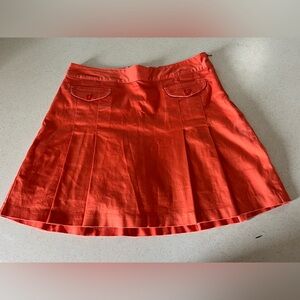 Lady Hagen Orange Pleated Golf Skort